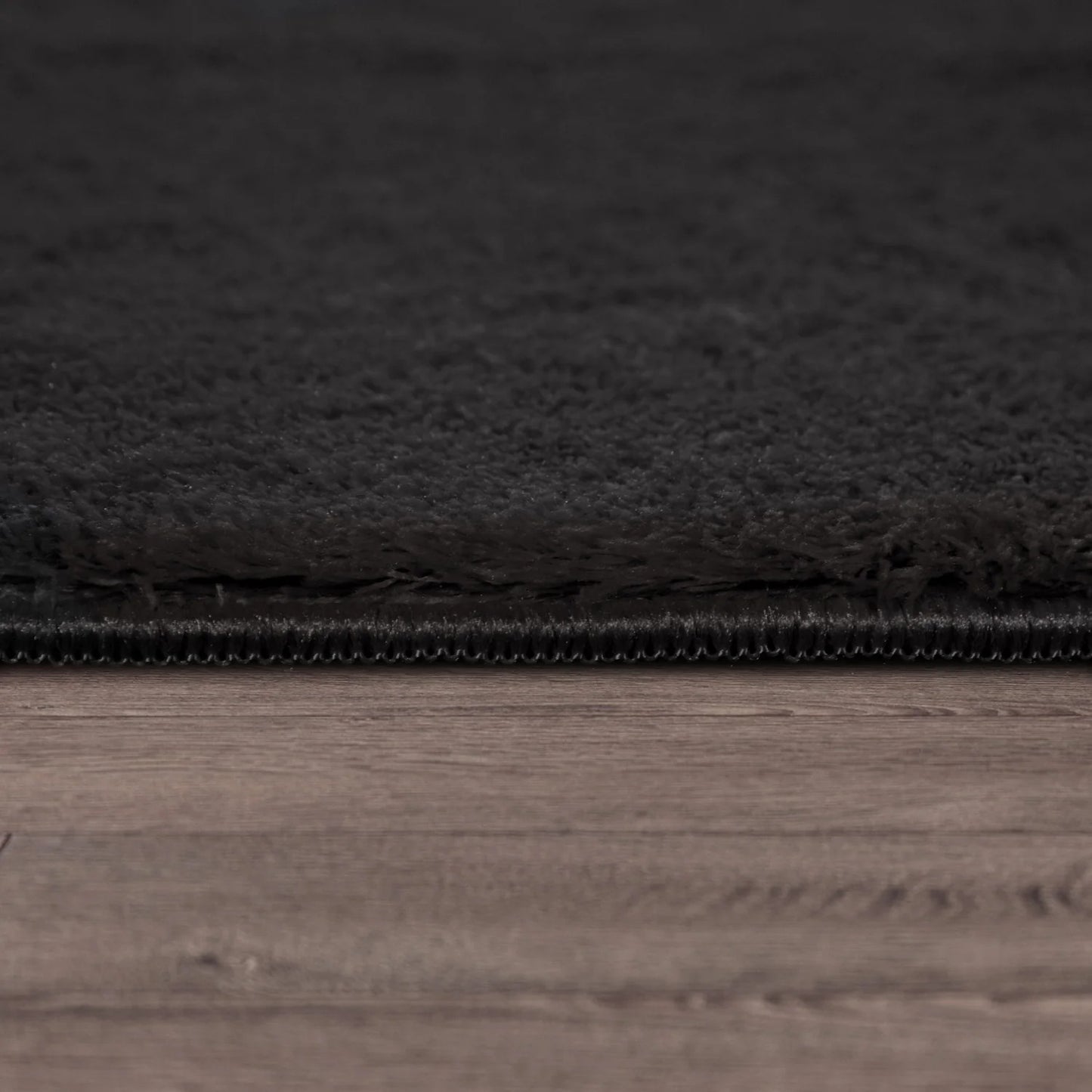 Covor Rotund Pelus ,Negru