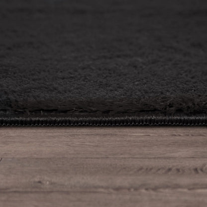 Covor Rotund Pelus ,Negru