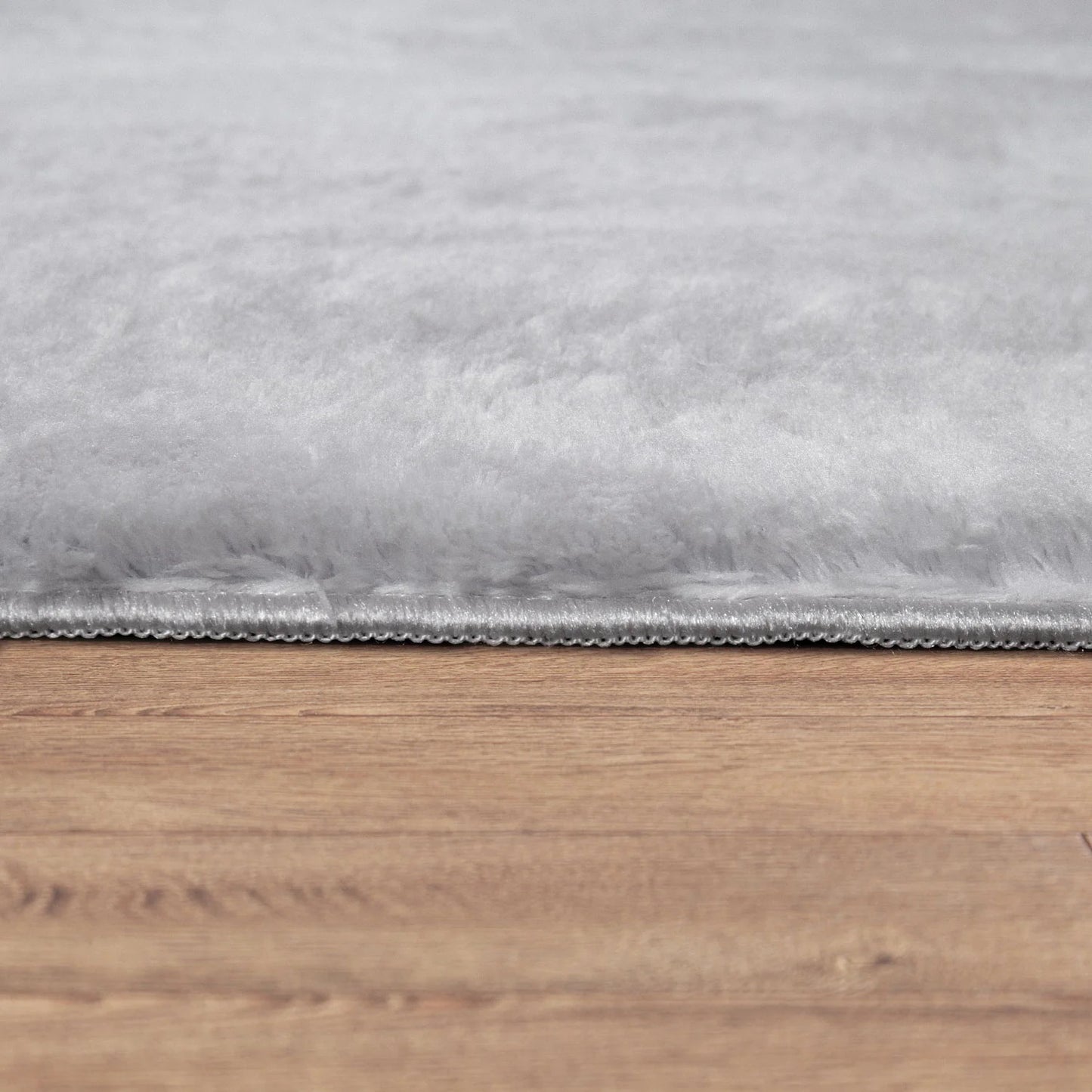 Covor Rotund Pelus ,Gri Silver