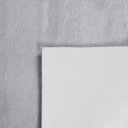 Covor Rotund Pelus ,Gri Silver