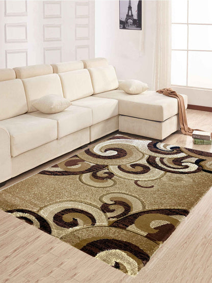 Covor cu insertii florale tip tribal