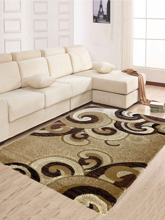 Covor cu insertii florale tip tribal
