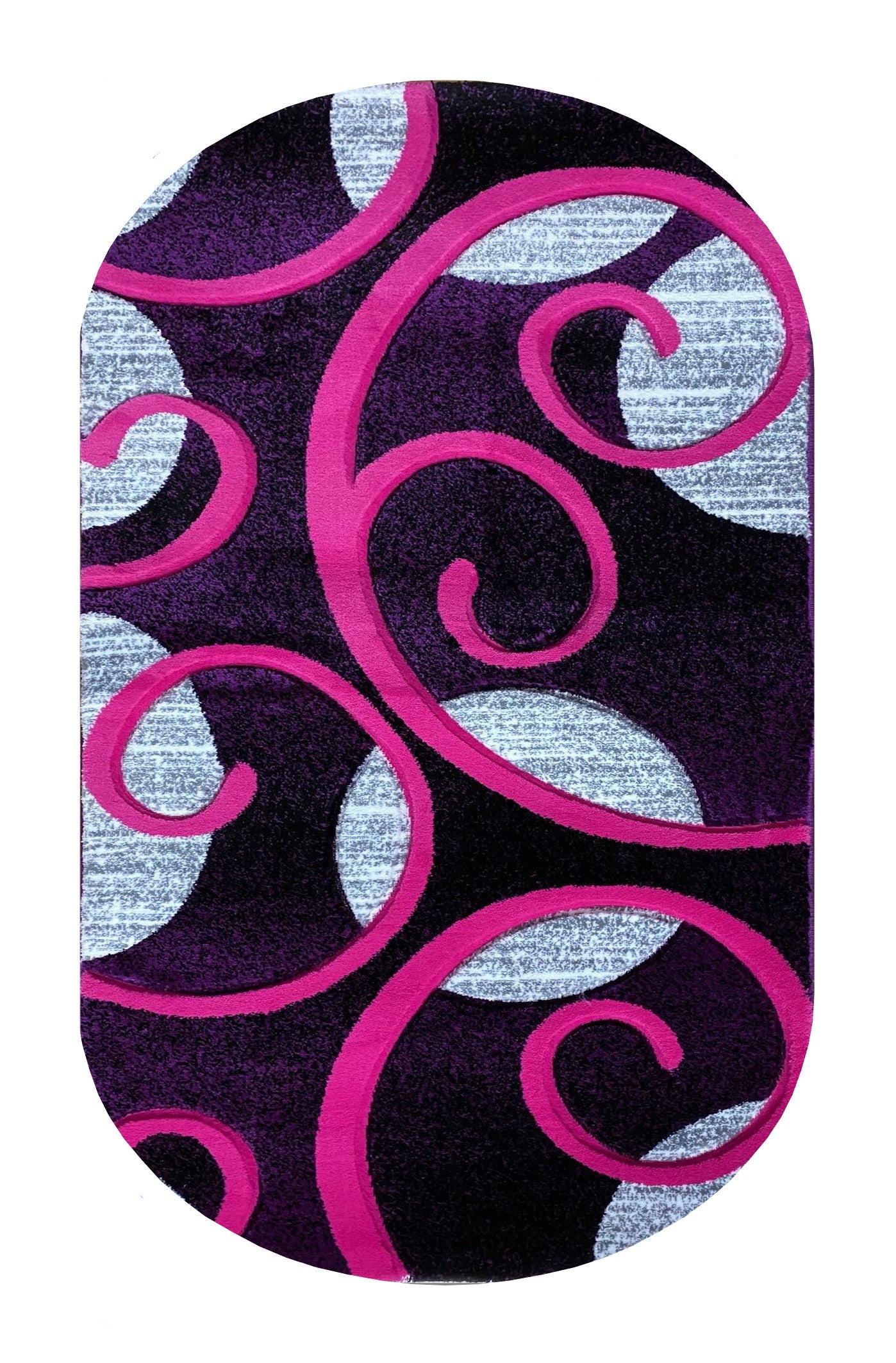 Covor cu insertii geometrice tip cerc si linii