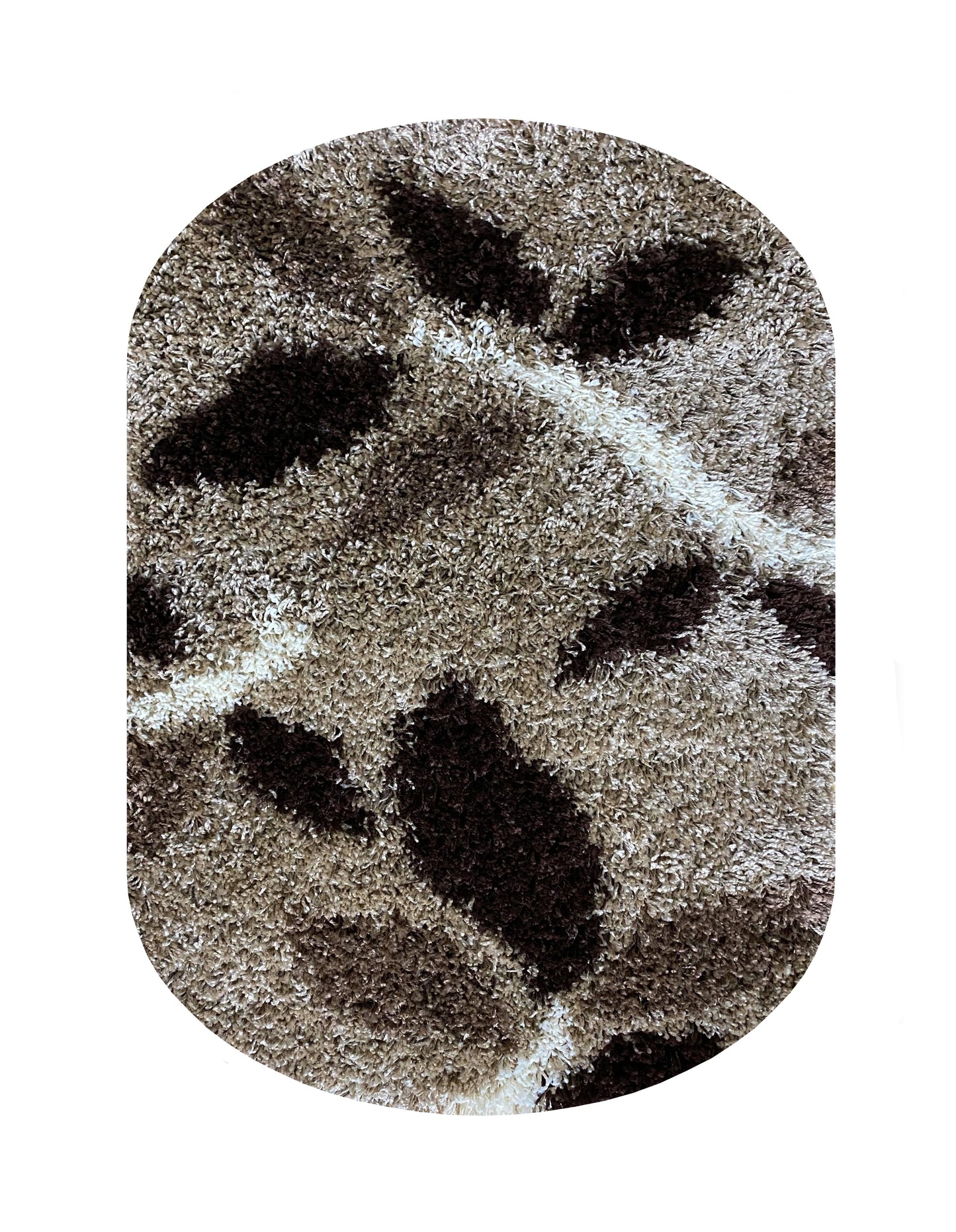 Covor Pufos cu insertii florale tip  shaggy