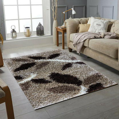 Covor Pufos cu insertii florale tip  shaggy