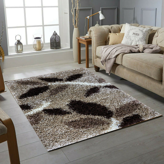 Covor Pufos cu insertii florale tip  shaggy