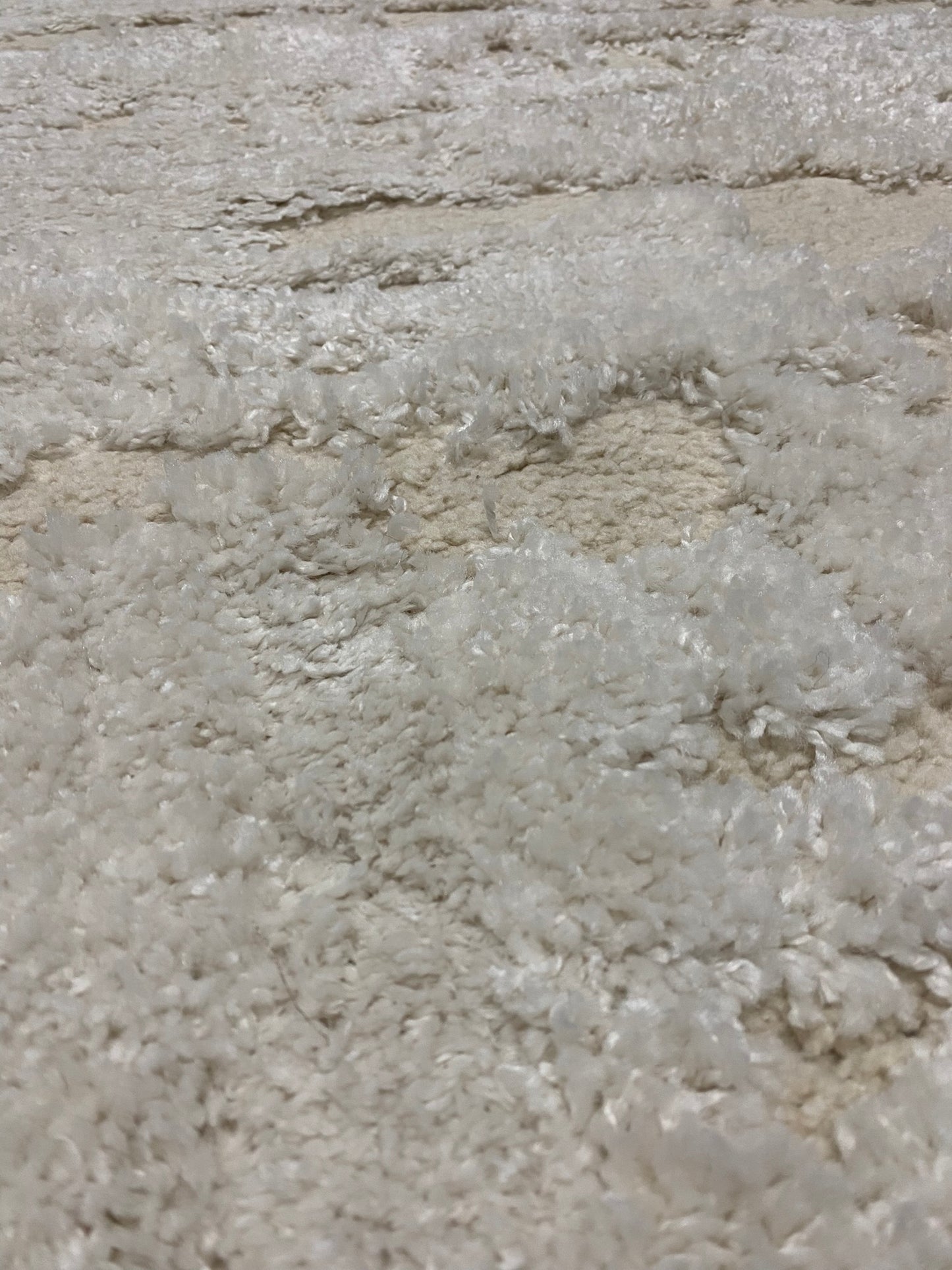 Covor Pufos Tip Picasso ,Bej/Alb