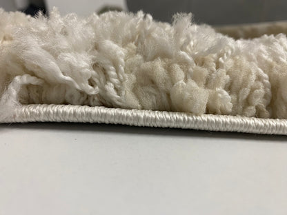 Covor Pufos Tip Picasso ,Bej/Alb