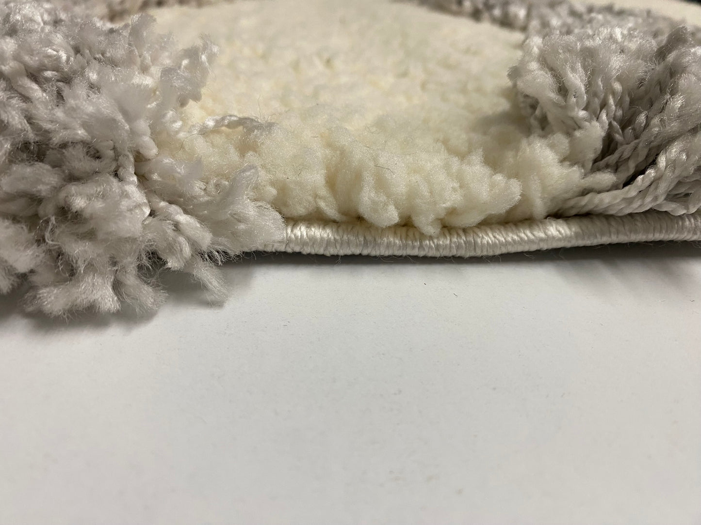 Covor Pufos cu Inertii tip Funda ,Gri/Bej