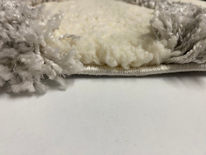 Covor Pufos cu Inertii tip Funda ,Gri/Bej